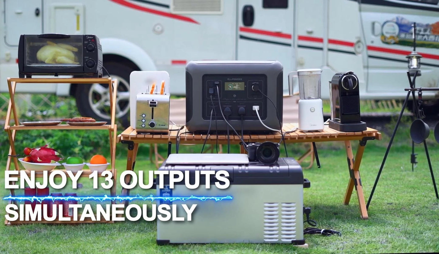 R2500 Portable Solar Generator Kit, 400W Foldable Solar Panel with 2016Wh Lifepo4 Battery Portable Power Station 2500W [Shipping Separately]