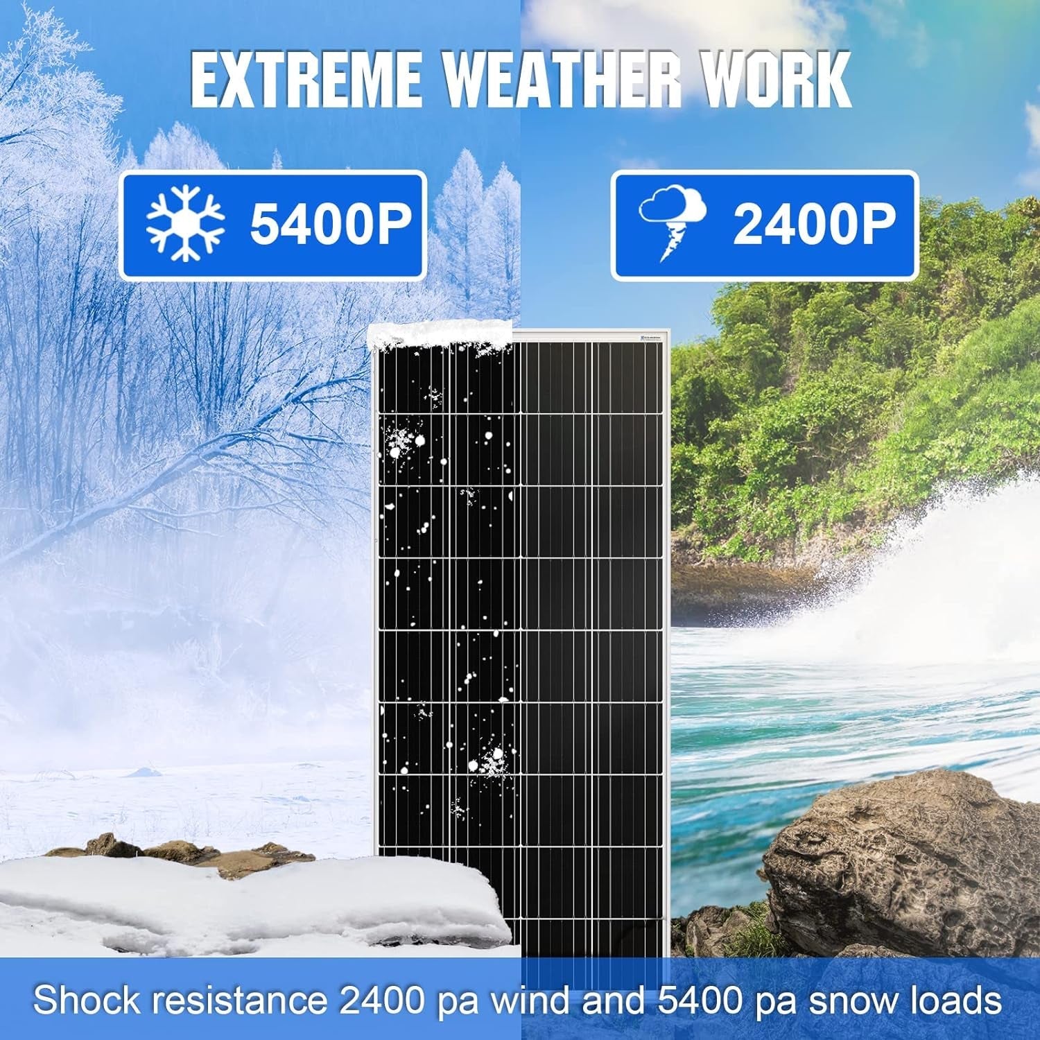 600W Solar Wind Power Kit: 2X 100W Mono Solar Panel + 1X 400W Wind Turbine Generator for Home/Rv/Boat/Farm/Street Light and Off-Grid Appliances…