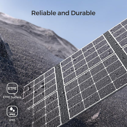 400W Portable Solar Panel Foldable Monocrystalline Solar Blanket, Huge Power Solar Panel, Sunpower Solar Cells 23.7% High Efficiency for Power Station Outdoor Camping RV Solar Generator