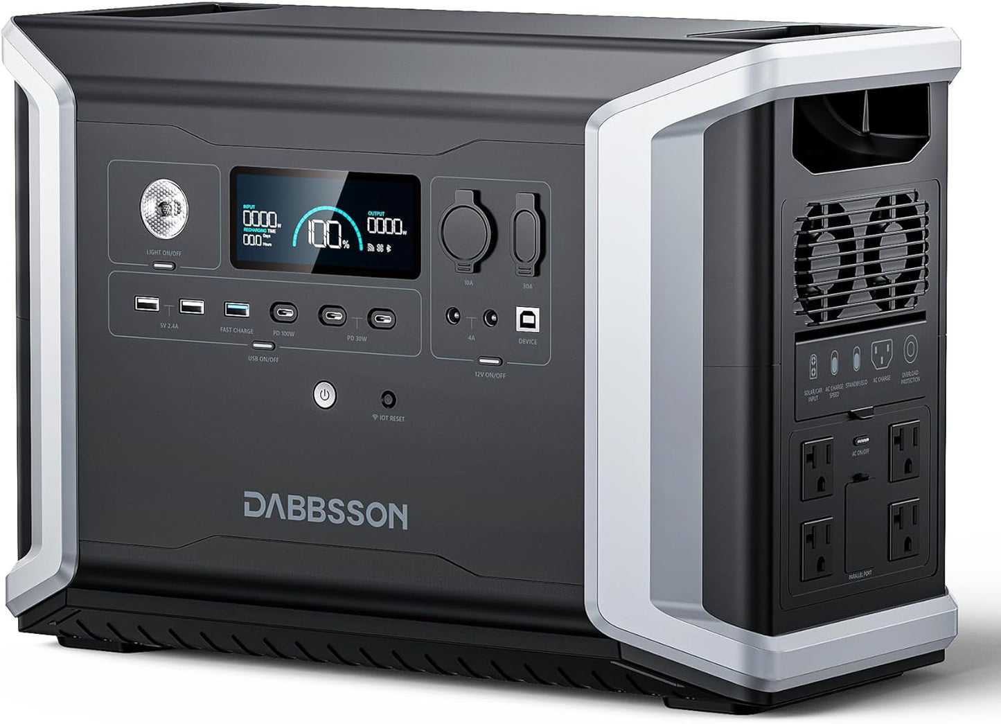 Portable Power Station DBS2300 Plus, Max 16660Wh, 4 × 2200W AC Outlets, Solar Generator for Camping, Home Backup, Emergency, RV
