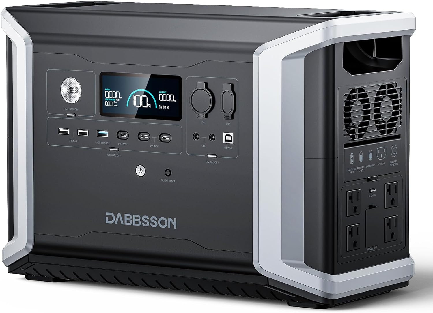 Portable Power Station DBS2300 Plus, Max 16660Wh, 4 × 2200W AC Outlets, Solar Generator for Camping, Home Backup, Emergency, RV