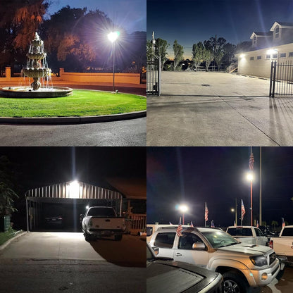 6-Pack 24000W Solar Street Light - 1800000 Lumens, Dusk-To-Dawn, Waterproof, Ideal for Commercial & Outdoor Parking Lots - Energy-Efficient Solar-Powered, 3-Year Warranty